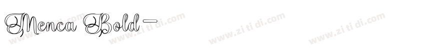 Menca Bold字体转换